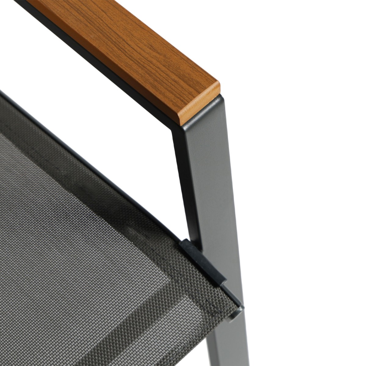 ΣΕΤ ΤΡΑΠΕΖΑΡΙΑΣ 3ΤΜΧ FIGO HM10730.01-- 2 ΚΑΡΕΚΛΕΣ & ΤΕΤΡΑΓΩΝΟ ΤΡΑΠΕΖΙ 60x60εκ ΓΚΡΙ