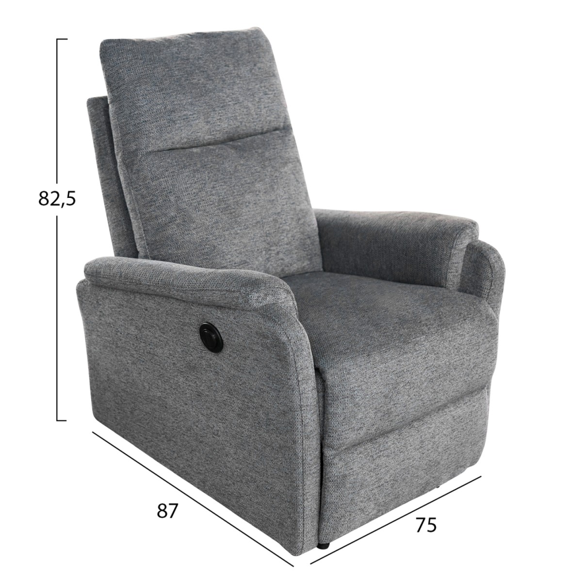 ΣΕΤ ΚΑΝΑΠΕΣ-ΠΟΛΥΘΡΟΝΑ RELAX SYNTHIA HM10736.03 ΓΚΡΙ ΥΦΑΣΜΑ-ΗΛ.ΑΝΑΚΛΙΣΗ [R]