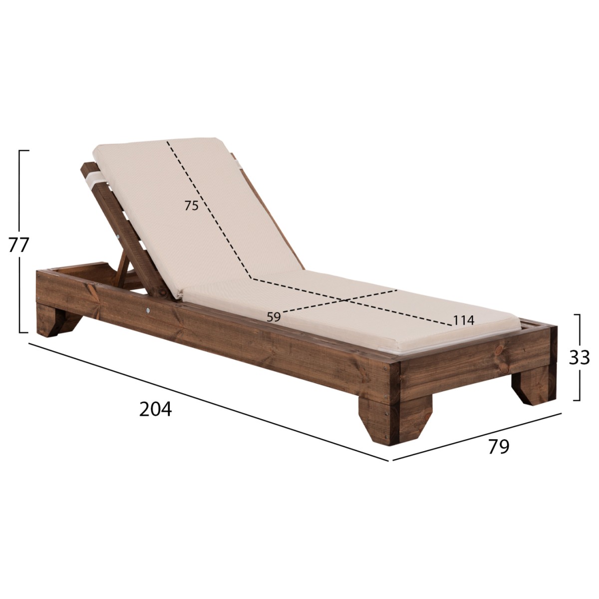ΞΑΠΛΩΣΤΡΑ ΚΟΡΙΝΟΣ HM10771.60T ΞΥΛΟ ΠΕΥΚΟΥ ΚΑΡΥΔΙ--ΜΑΞΙΛΑΡΙ ΜΠΕΖ 79x204x77Υεκ