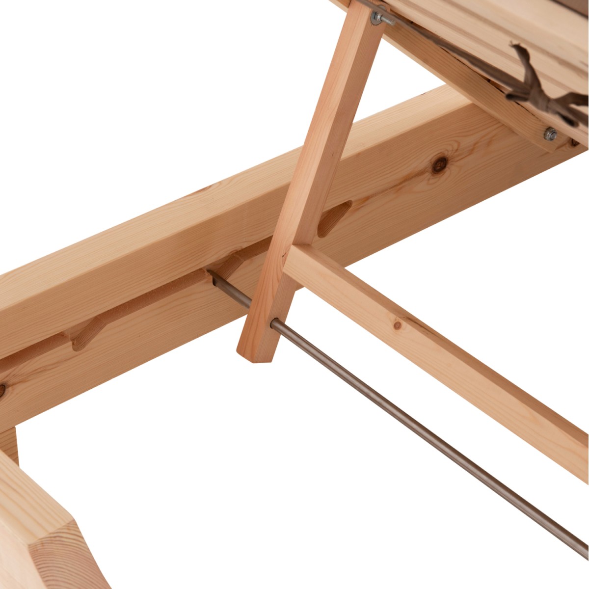 ΞΑΠΛΩΣΤΡΑ ΜΕ ΜΑΞΙΛΑΡΙ ΚΟΡΙΝΟΣ HM10791.04T ΞΥΛΟ ΠΕΥΚΟΥ--TEXTILENE ΣΕ ΜΟΚΑ 79x204x77Υ