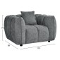 ΣΕΤ ΚΑΝΑΠΕΣ ΓΩΝΙΑ (ΑΡΙΣΤΕΡΗ)-ΠΟΛΥΘΡΟΝΑ LOUNGE LYKKE HM10820.01L ΓΚΡΙ ΥΦΑΣΜΑ