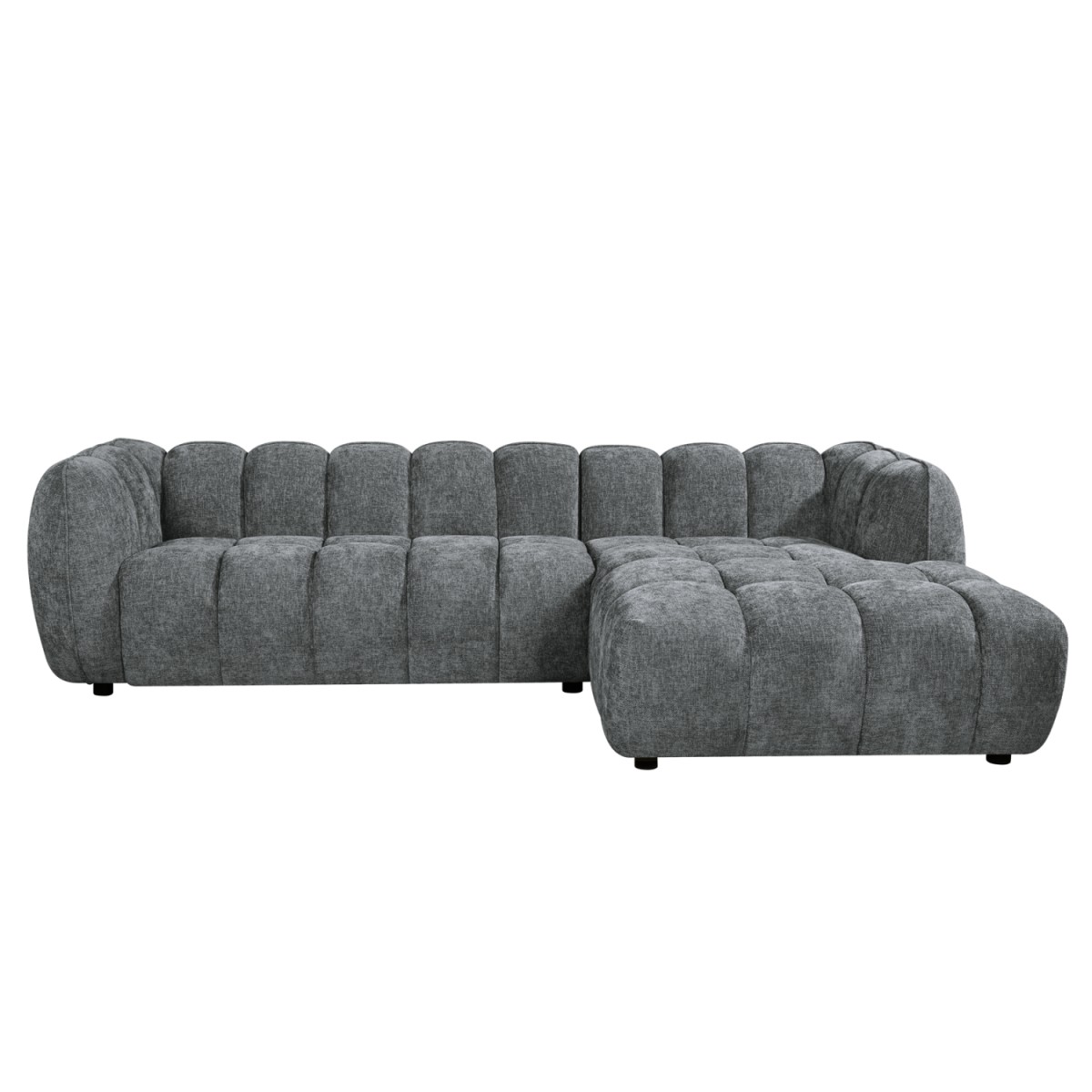 ΣΕΤ ΚΑΝΑΠΕΣ ΓΩΝΙΑ (ΔΕΞΙΑ)-ΠΟΛΥΘΡΟΝΑ LOUNGE LYKKE HM10820.01R ΓΚΡΙ ΥΦΑΣΜΑ