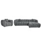 ΣΕΤ ΚΑΝΑΠΕΣ ΓΩΝΙΑ (ΔΕΞΙΑ)-ΠΟΛΥΘΡΟΝΑ LOUNGE LYKKE HM10820.01R ΓΚΡΙ ΥΦΑΣΜΑ