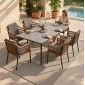 ΣΕΤ ΤΡΑΠΕΖΑΡΙΑΣ 7ΤΜΧ STAD HM10863.01 ΓΚΡΙ ΑΛΟΥΜΙΝΙΟ-SINTERED STONE TOP-OLEFIN