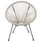 ΣΕΤ ΕΞΩΤΕΡΙΚΟΥ ΧΩΡΟΥ 3ΤΜΧ ACAPULCO HM11861.03 P.E.RATTAN ΕΚΡΟΥ-ΜΕΤΑΛΛΟ ΣΕ ΜΑΥΡΟ