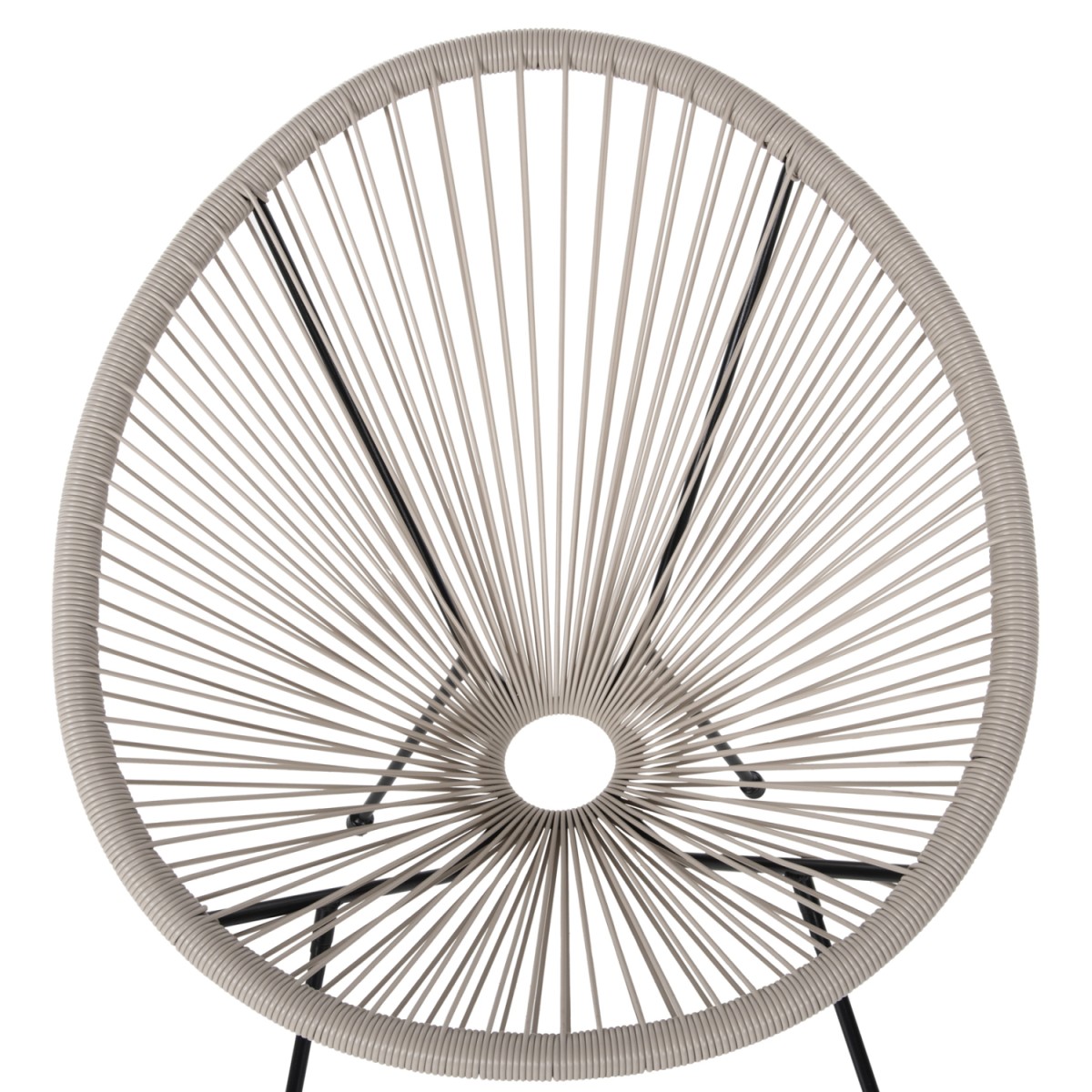 ΣΕΤ ΕΞΩΤΕΡΙΚΟΥ ΧΩΡΟΥ 3ΤΜΧ ACAPULCO HM11861.03 P.E.RATTAN ΕΚΡΟΥ-ΜΕΤΑΛΛΟ ΣΕ ΜΑΥΡΟ