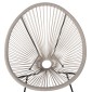 ΣΕΤ ΕΞΩΤΕΡΙΚΟΥ ΧΩΡΟΥ 3ΤΜΧ ACAPULCO HM11861.03 P.E.RATTAN ΕΚΡΟΥ-ΜΕΤΑΛΛΟ ΣΕ ΜΑΥΡΟ