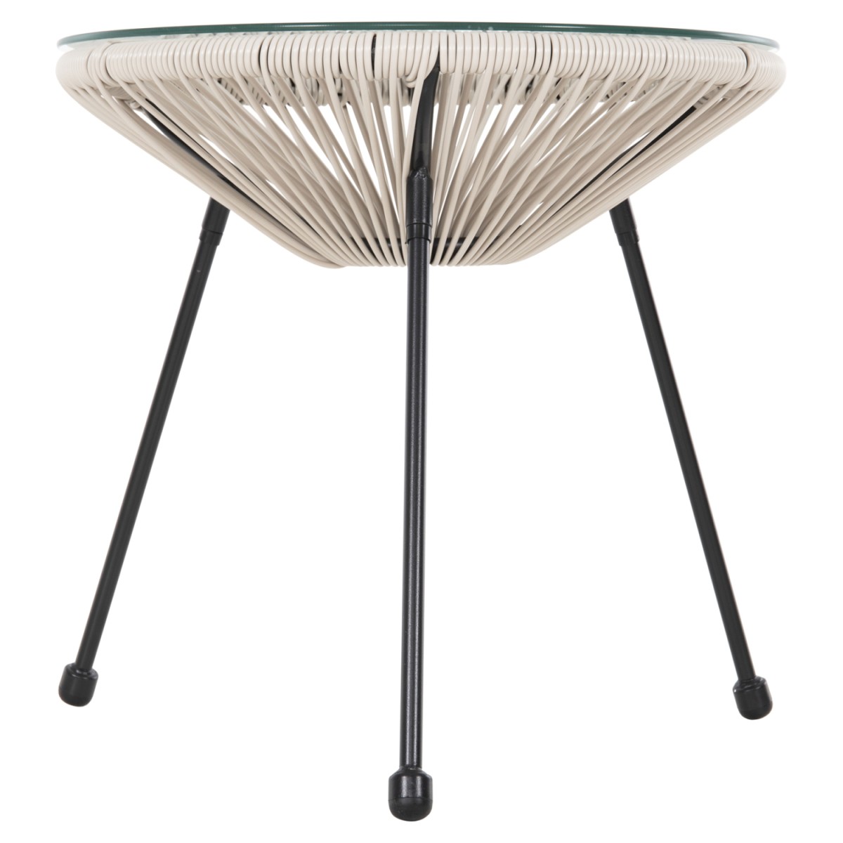 ΣΕΤ ΕΞΩΤΕΡΙΚΟΥ ΧΩΡΟΥ 3ΤΜΧ ACAPULCO HM11861.03 P.E.RATTAN ΕΚΡΟΥ-ΜΕΤΑΛΛΟ ΣΕ ΜΑΥΡΟ