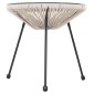 ΣΕΤ ΕΞΩΤΕΡΙΚΟΥ ΧΩΡΟΥ 3ΤΜΧ ACAPULCO HM11861.03 P.E.RATTAN ΕΚΡΟΥ-ΜΕΤΑΛΛΟ ΣΕ ΜΑΥΡΟ