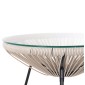 ΣΕΤ ΕΞΩΤΕΡΙΚΟΥ ΧΩΡΟΥ 3ΤΜΧ ACAPULCO HM11861.03 P.E.RATTAN ΕΚΡΟΥ-ΜΕΤΑΛΛΟ ΣΕ ΜΑΥΡΟ