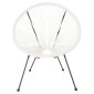 ΣΕΤ ΕΞΩΤΕΡΙΚΟΥ ΧΩΡΟΥ 3ΤΜΧ ACAPULCO HM11861.12 P.E.RATTAN ΛΕΥΚΟ-ΜΕΤΑΛΛΟ ΣΕ ΜΑΥΡΟ