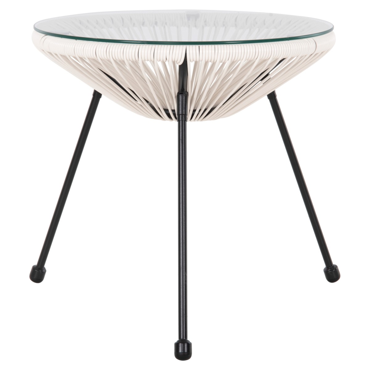ΣΕΤ ΕΞΩΤΕΡΙΚΟΥ ΧΩΡΟΥ 3ΤΜΧ ACAPULCO HM11861.12 P.E.RATTAN ΛΕΥΚΟ-ΜΕΤΑΛΛΟ ΣΕ ΜΑΥΡΟ