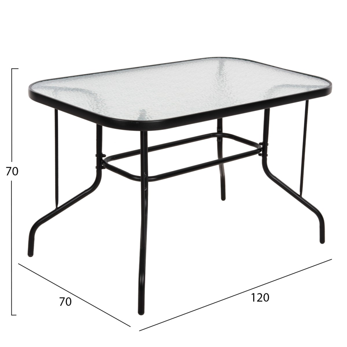 ΣΕΤ ΤΡΑΠΕΖΑΡΙΑΣ 5ΤΜΧ ADAM HM10896.03 ΤΡΑΠΕΖΙ 120x70εκ & 4 ΠΟΛΥΘΡΟΝΕΣ--ΜΑΥΡΟ