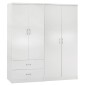 ΝΤΟΥΛΑΠΑ 4-ΦΥΛΛΗ ΜΕ 2 ΣΥΡΤΑΡΙΑ JENNA HM11351.05 ΜΕΛΑΜΙΝΗ ΣΕ ΛΕΥΚΟ 160x43x181Υ