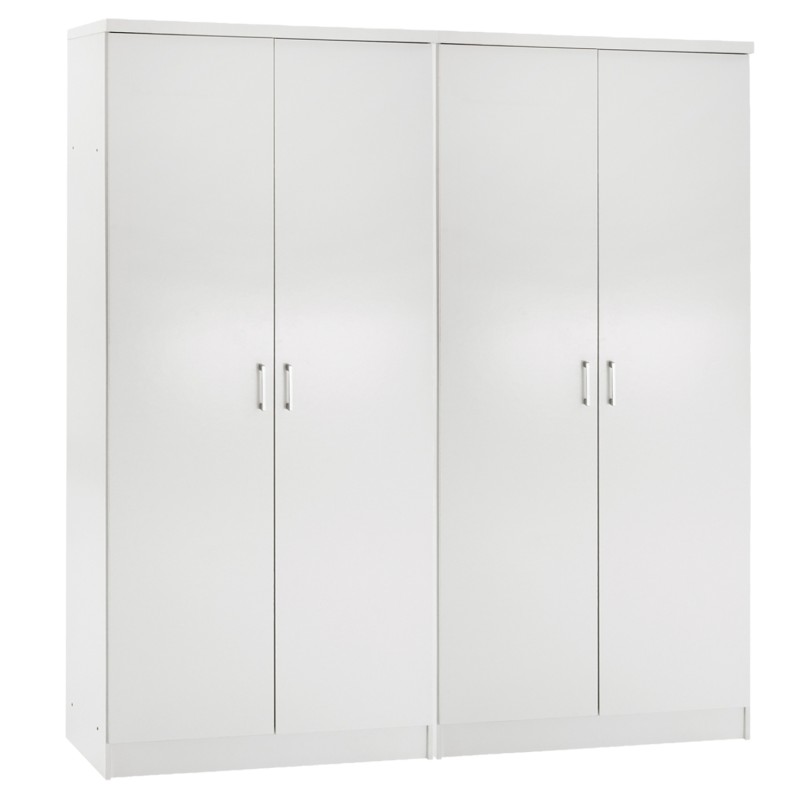ΣΕΤ 2 ΝΤΟΥΛΑΠΕΣ 2ΦΥΛΛΕΣ JENNA HM11350.05 ΜΕΛΑΜΙΝΗ ΣΕ ΛΕΥΚΟ 160x43x181Υεκ