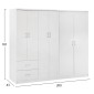 ΝΤΟΥΛΑΠΑ 6ΦΥΛΛΗ BLAKELY HM21235.05 ΜΕΛΑΜΙΝΗ ΧΡΩΜΑ ΛΕΥΚΟ 201x43x181Υεκ