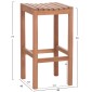 ΣΕΤ ΤΡΑΠΕΖΙ ΜΕ 2 ΣΚΑΜΠΟ ΜΠΑΡ PRESSCOT HM10918 ΞΥΛΟ TEAK ΣΕ ΦΥΣΙΚΟ ΧΡΩΜΑ