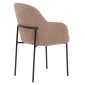 ΣΕΤ ΤΡΑΠΕΖΑΡΙΑΣ 7ΤΜΧ MANIDO HM10949.03 MDF TOP--ΥΦΑΣΜΑ TAUPE & ΜΕΤΑΛΛΟ ΜΑΥΡΟ