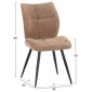 ΣΕΤ ΤΡΑΠΕΖΑΡΙΑΣ 7ΤΜΧ GAFF HM10935.03 MDF TOP ΚΑΡΥΔΙ--ΥΦΑΣΜΑ TAUPE & ΜΕΤΑΛΛΟ ΜΑΥΡΟ
