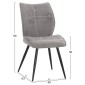 ΣΕΤ ΤΡΑΠΕΖΑΡΙΑΣ 5ΤΜΧ GAFF HM10939.01 ΚΕΡΑΜΙΚΟ TOP--ΥΦΑΣΜΑ ΓΚΡΙ & ΜΕΤΑΛ.ΠΟΔΙΑ ΜΑΥΡΑ