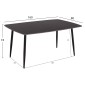 ΣΕΤ ΤΡΑΠΕΖΑΡΙΑΣ 5ΤΜΧ DETTON HM10940.01 ΚΕΡΑΜΙΚΟ TOP--ΥΦΑΣΜΑ ΓΚΡΙ & ΜΕΤΑΛ.ΠΟΔΙΑ ΜΑΥΡΑ