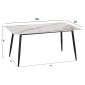 ΣΕΤ ΤΡΑΠΕΖΑΡΙΑΣ 5ΤΜΧ DRENNY HM10952.03 ΚΕΡΑΜΙΚΟ TOP--ΥΦΑΣΜΑ TAUPE & ΜΕΤΑΛ.ΠΟΔΙΑ