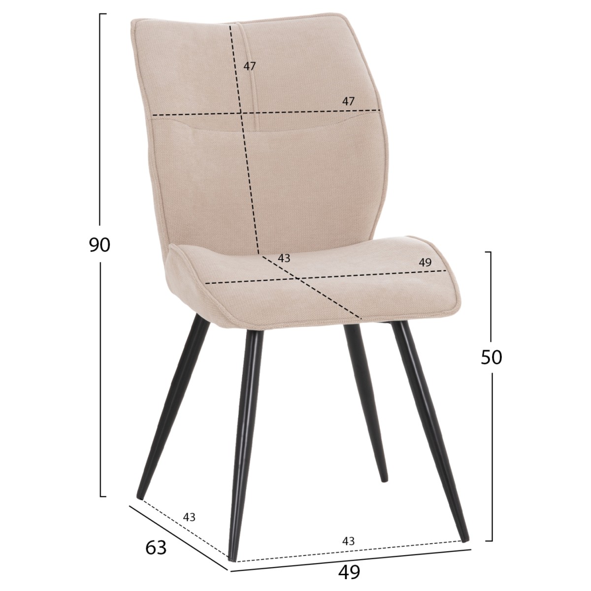 ΣΕΤ ΤΡΑΠΕΖΑΡΙΑΣ 5ΤΜΧ GAFF HM10955.02 ΚΕΡΑΜΙΚΟ TOP--ΥΦΑΣΜΑ ΜΠΕΖ & ΜΕΤΑΛ.ΠΟΔΙΑ ΜΑΥΡΑ