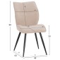 ΣΕΤ ΤΡΑΠΕΖΑΡΙΑΣ 5ΤΜΧ GAFF HM10955.02 ΚΕΡΑΜΙΚΟ TOP--ΥΦΑΣΜΑ ΜΠΕΖ & ΜΕΤΑΛ.ΠΟΔΙΑ ΜΑΥΡΑ