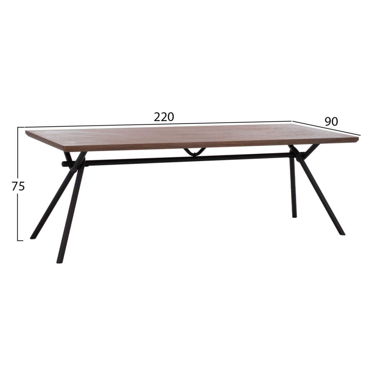 ΣΕΤ ΤΡΑΠΕΖΑΡΙΑΣ 7ΤΜΧ MANDY HM10957.03 MDF TOP--ΥΦΑΣΜΑ TAUPE & ΜΕΤΑΛ.ΠΟΔΙΑ