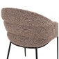 ΣΕΤ ΤΡΑΠΕΖΑΡΙΑΣ 7ΤΜΧ MANDY HM10957.03 MDF TOP--ΥΦΑΣΜΑ TAUPE & ΜΕΤΑΛ.ΠΟΔΙΑ