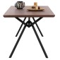 ΣΕΤ ΤΡΑΠΕΖΑΡΙΑΣ 7ΤΜΧ MANDY HM10957.03 MDF TOP--ΥΦΑΣΜΑ TAUPE & ΜΕΤΑΛ.ΠΟΔΙΑ