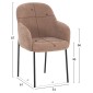 ΣΕΤ ΤΡΑΠΕΖΑΡΙΑΣ ΕΣ.ΧΩΡΟΥ 9ΤΜΧ RINER HM10959.03 MDF ΚΑΡΥΔΙ--ΥΦΑΣΜΑ TAUPE