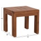 LOUNGE ΣΕΤ KIOTO HM10960 ΤΡΑΠΕΖΑΚΙ & 2 ΠΟΛΥΘΡΟΝΕΣ--ΞΥΛΟ TEAK--ΜΠΕΖ ΜΑΞΙΛΑΡΙΑ