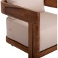 LOUNGE ΣΕΤ KIOTO HM10960 ΤΡΑΠΕΖΑΚΙ & 2 ΠΟΛΥΘΡΟΝΕΣ--ΞΥΛΟ TEAK--ΜΠΕΖ ΜΑΞΙΛΑΡΙΑ