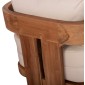 LOUNGE ΣΕΤ KIOTO HM10960 ΤΡΑΠΕΖΑΚΙ & 2 ΠΟΛΥΘΡΟΝΕΣ--ΞΥΛΟ TEAK--ΜΠΕΖ ΜΑΞΙΛΑΡΙΑ