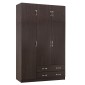 ΝΤΟΥΛΑΠΑ 3ΦΥΛΛΗ ΜΕ ΠΑΤΑΡΙ CARLY HM10891.01 ΜΕΛΑΜΙΝΗ ΣΕ ZEBRANO 150X55Χ240Υεκ.