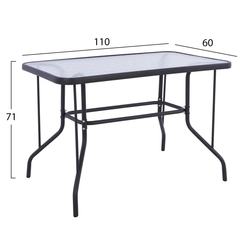 ΣΕΤ ΤΡΑΠΕΖΑΡΙΑΣ 5ΤΜΧ ADAM HM10897.01 ΤΡΑΠΕΖΙ 110x60εκ & 4 ΠΟΛΥΘΡΟΝΕΣ--ΓΚΡΙ