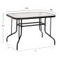 ΣΕΤ ΤΡΑΠΕΖΑΡΙΑΣ 5ΤΜΧ ADAM HM10897.03 ΤΡΑΠΕΖΙ 110x60εκ & 4 ΠΟΛΥΘΡΟΝΕΣ--ΜΑΥΡΟ