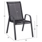 ΣΕΤ ΤΡΑΠΕΖΑΡΙΑΣ 5ΤΜΧ ADAM HM10897.03 ΤΡΑΠΕΖΙ 110x60εκ & 4 ΠΟΛΥΘΡΟΝΕΣ--ΜΑΥΡΟ