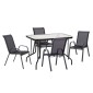 ΣΕΤ ΤΡΑΠΕΖΑΡΙΑΣ 5ΤΜΧ ADAM HM10897.03 ΤΡΑΠΕΖΙ 110x60εκ & 4 ΠΟΛΥΘΡΟΝΕΣ--ΜΑΥΡΟ
