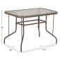 ΣΕΤ ΤΡΑΠΕΖΑΡΙΑΣ 5ΤΜΧ ADAM HM10897.04 ΤΡΑΠΕΖΙ 110x60εκ & 4 ΠΟΛΥΘΡΟΝΕΣ--ΣΑΜΠΑΝΙ