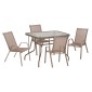 ΣΕΤ ΤΡΑΠΕΖΑΡΙΑΣ 5ΤΜΧ ADAM HM10897.04 ΤΡΑΠΕΖΙ 110x60εκ & 4 ΠΟΛΥΘΡΟΝΕΣ--ΣΑΜΠΑΝΙ