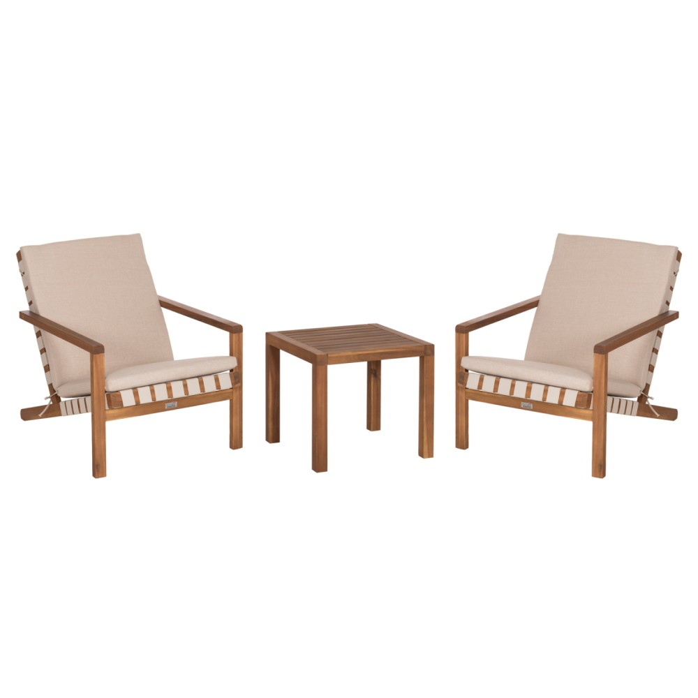 LOUNGE ΣΕΤ ΕΞ.ΧΩΡΟΥ 3ΤΜΧ DAME HM10982 ΞΥΛΟ ΑΚΑΚΙΑΣ--ΣΧΟΙΝΙ STRAP & ΜΑΞΙΛΑΡΙΑ ΣΕ ΜΠΕΖ