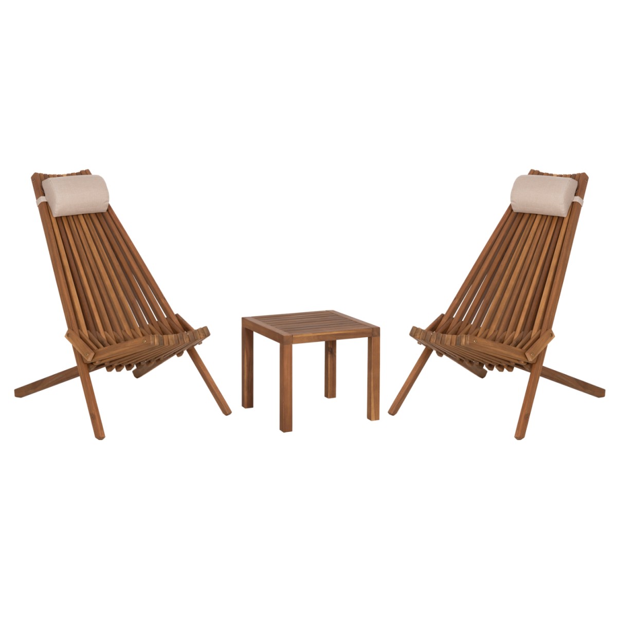 LOUNGE ΣΕΤ ΕΞ.ΧΩΡΟΥ 3ΤΜΧ SHIGAN HM10993 ΞΥΛΟ ΑΚΑΚΙΑΣ--ΜΑΞΙΛΑΡI ΚΕΦΑΛΗΣ ΣΕ ΜΠΕΖ