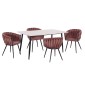 ΣΕΤ ΤΡΑΠΕΖΑΡΙΑΣ 5ΤΜΧ RAVEN HM12117.01 ΚΕΡΑΜΙΚΟ TOP ΛΕΥΚΟ ΜΑΡΜΑΡΟ--ΣΑΠΙΟ ΜΗΛΟ ΒΕΛΟΥΔΟ