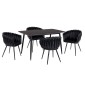 ΣΕΤ ΤΡΑΠΕΖΑΡΙΑΣ 5ΤΜΧ RAVEN HM12116.03 ΚΕΡΑΜΙΚΟ TOP ΜΑΥΡΟ ΜΑΡΜΑΡΟ--ΜΑΥΡΟ ΒΕΛΟΥΔΟ