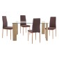 ΣΕΤ ΤΡΑΠΕΖΑΡΙΑΣ 5ΤΜΧ LADY HM11595 ΓΥΑΛΙ--ΜΕΤΑΛΛΟ--MDF ΣΕ SONAMA & ΚΑΦΕ ΥΦΑΣΜΑ ΣΕΤ ΤΡΑΠΕΖΑΡΙΑΣ 5ΤΜΧ LADY HM11595 ΓΥΑΛΙ--ΜΕΤΑΛΛΟ--MDF ΣΕ SONAMA & ΚΑΦΕ ΥΦΑΣΜΑ