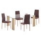 ΣΕΤ ΤΡΑΠΕΖΑΡΙΑΣ 5ΤΜΧ LADY HM11595 ΓΥΑΛΙ--ΜΕΤΑΛΛΟ--MDF ΣΕ SONAMA & ΚΑΦΕ ΥΦΑΣΜΑ ΣΕΤ ΤΡΑΠΕΖΑΡΙΑΣ 5ΤΜΧ LADY HM11595 ΓΥΑΛΙ--ΜΕΤΑΛΛΟ--MDF ΣΕ SONAMA & ΚΑΦΕ ΥΦΑΣΜΑ
