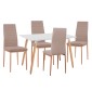 ΣΕΤ ΤΡΑΠΕΖΑΡΙΑΣ 5ΤΜΧ MINIMAL HM11767 ΛΕΥΚΟ MDF-ΜΠΕΖ ΥΦΑΣΜΑ