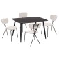 ΣΕΤ ΤΡΑΠΕΖΑΡΙΑΣ 5ΤΜΧ RAVEN HM21067.02 ΚΕΡΑΜΙΚΟ TOP ΜΑΥΡΟ ΜΑΡΜΑΡΟ--ΜΕΤΑΛΛΟ